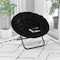 Flash Furniture BlackBlack Faux Fur Folding Saucer Chair FV-FMC-025-BK-BK-GG - alternate 1